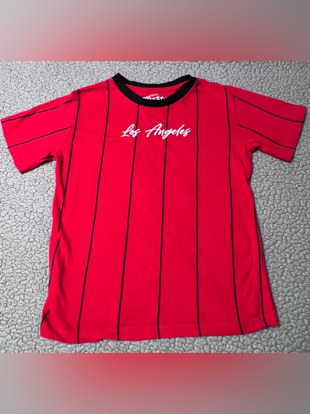 Eighty Eight Brand Short Sleeve Little Boys T Shirt Los Angeles Red & White Sz10